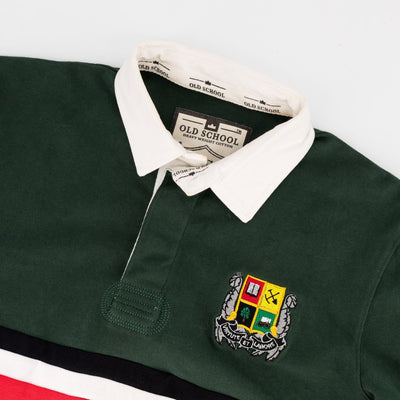 Pretoria Boys Classic Long Sleeve Rugby Jersey – OS Green Cotton Comfort
