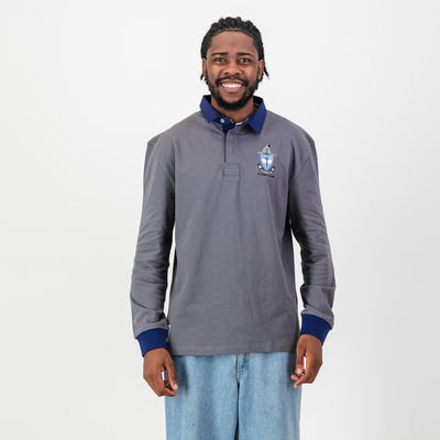 Durable Grey St Albans Rugby Jersey: Long Sleeve Cotton for School Pride