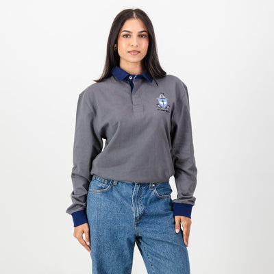 Durable Grey St Albans Rugby Jersey: Long Sleeve Cotton for School Pride