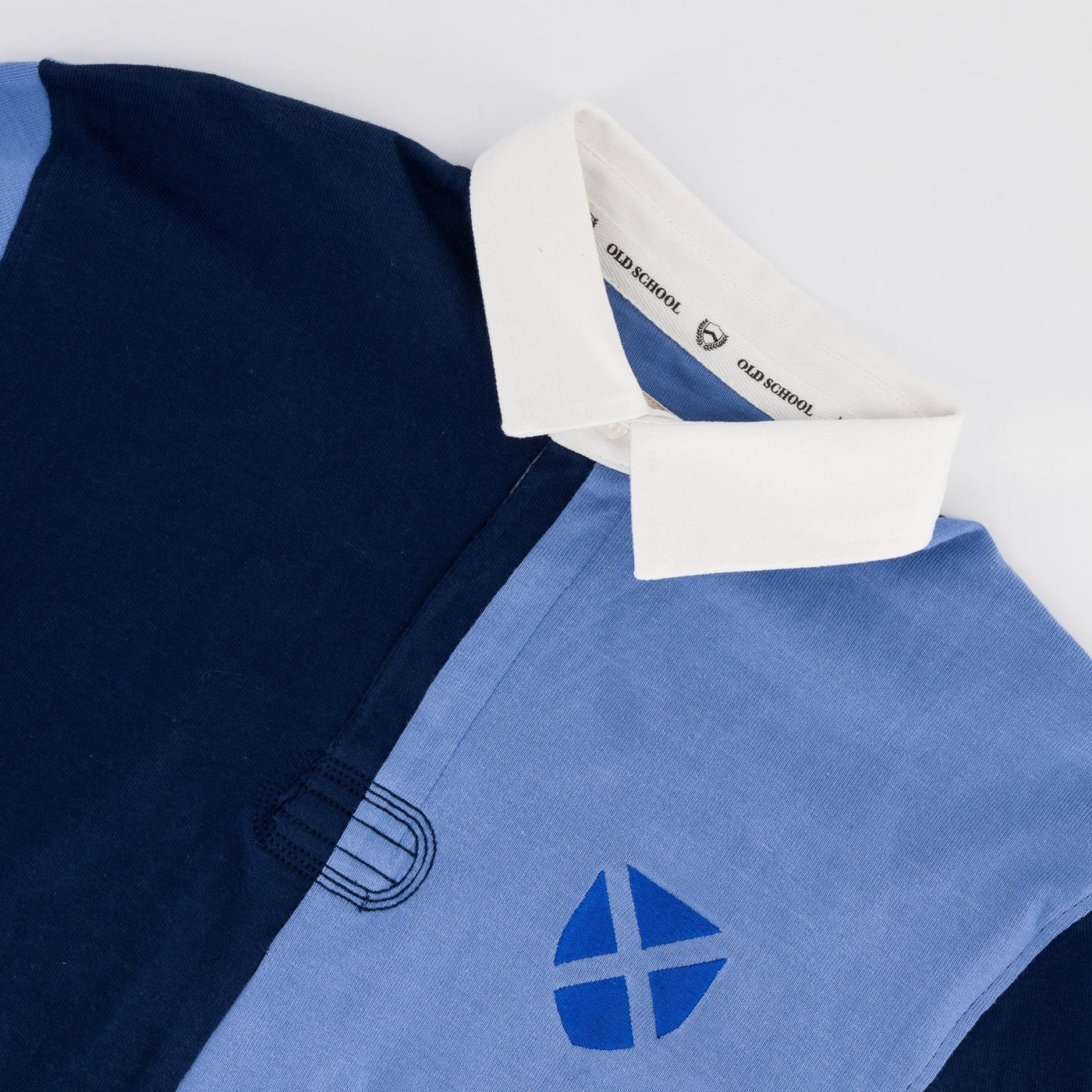 Classic St Andrews Quartered Long Sleeve Rugby Jersey - Moonlight Ocean