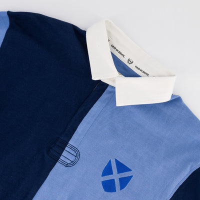 Classic St Andrews Quartered Long Sleeve Rugby Jersey - Moonlight Ocean