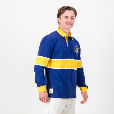 Classic St Davids Rugby Jersey: Long Sleeve Bellwhether Blue Heritage Top