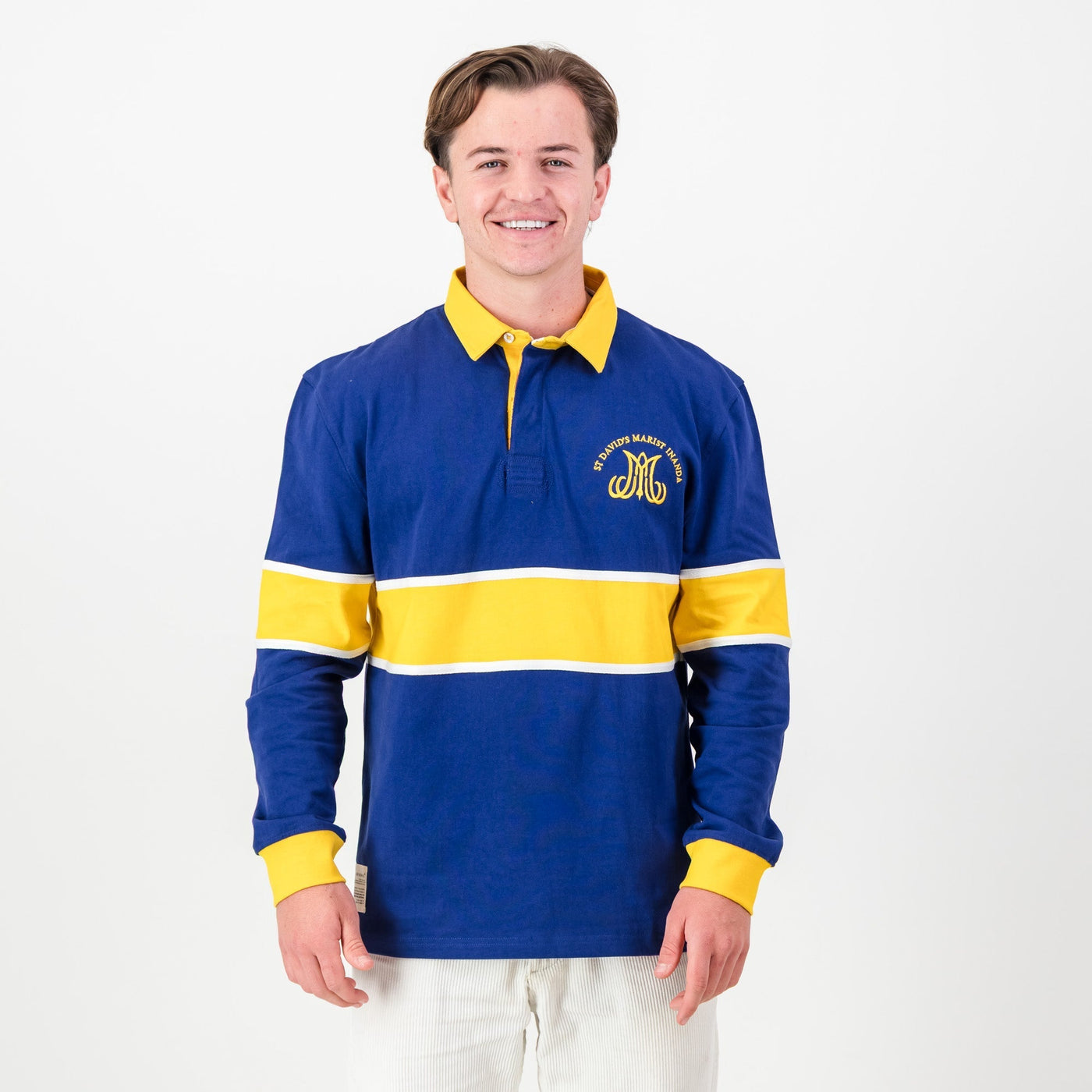 Classic St Davids Rugby Jersey: Long Sleeve Bellwhether Blue Heritage Top
