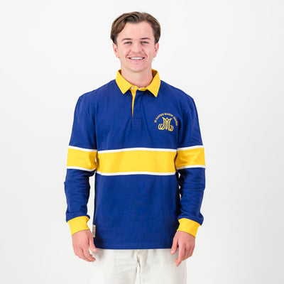 Classic St Davids Rugby Jersey: Long Sleeve Bellwhether Blue Heritage Top