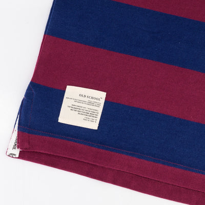 Premium St. Johns Long Sleeve Rugby Jersey - Durable Heavy Cotton Navy Peony