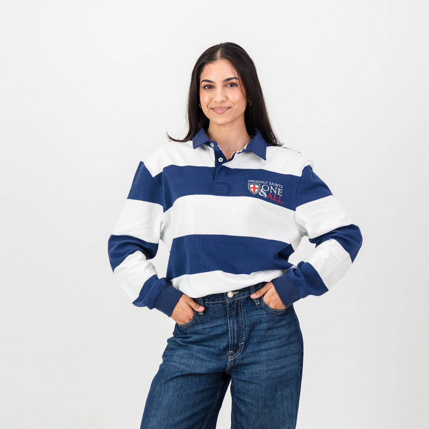 St Stithians Old School Navy Rugby Jersey - Durable Heritage Long Sleeve Cotton