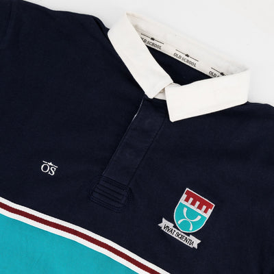Stellenberg Rugby Jersey: Premium Long Sleeve, Durable Cotton, SB Blue, Old School