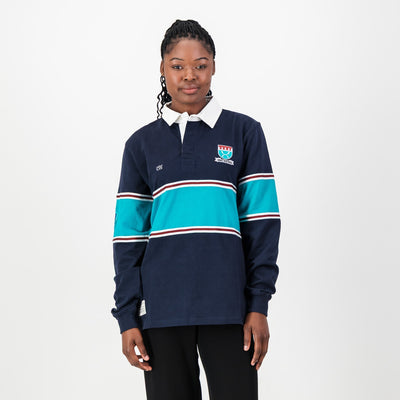 Stellenberg Rugby Jersey: Premium Long Sleeve, Durable Cotton, SB Blue, Old School