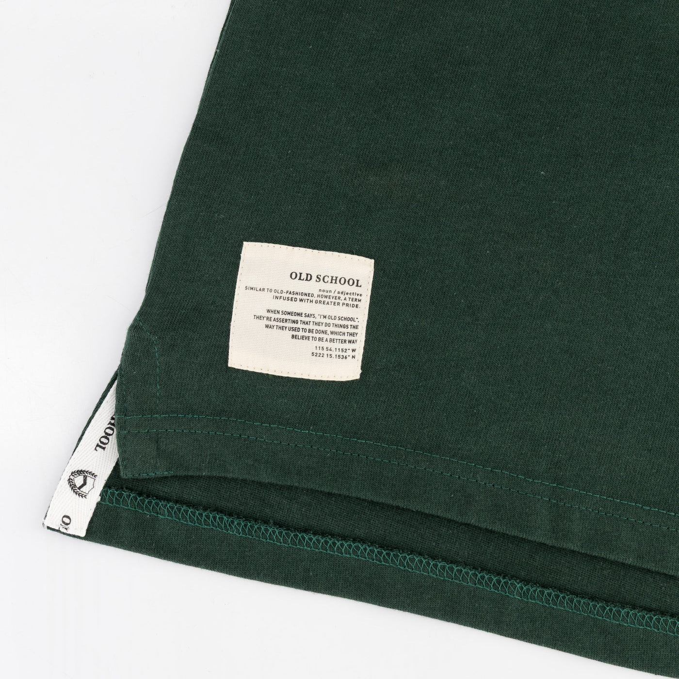 Wonderboom Old School Green Long Sleeve Rugby Jersey – Durable Cotton, Classic Fit, Embroidered