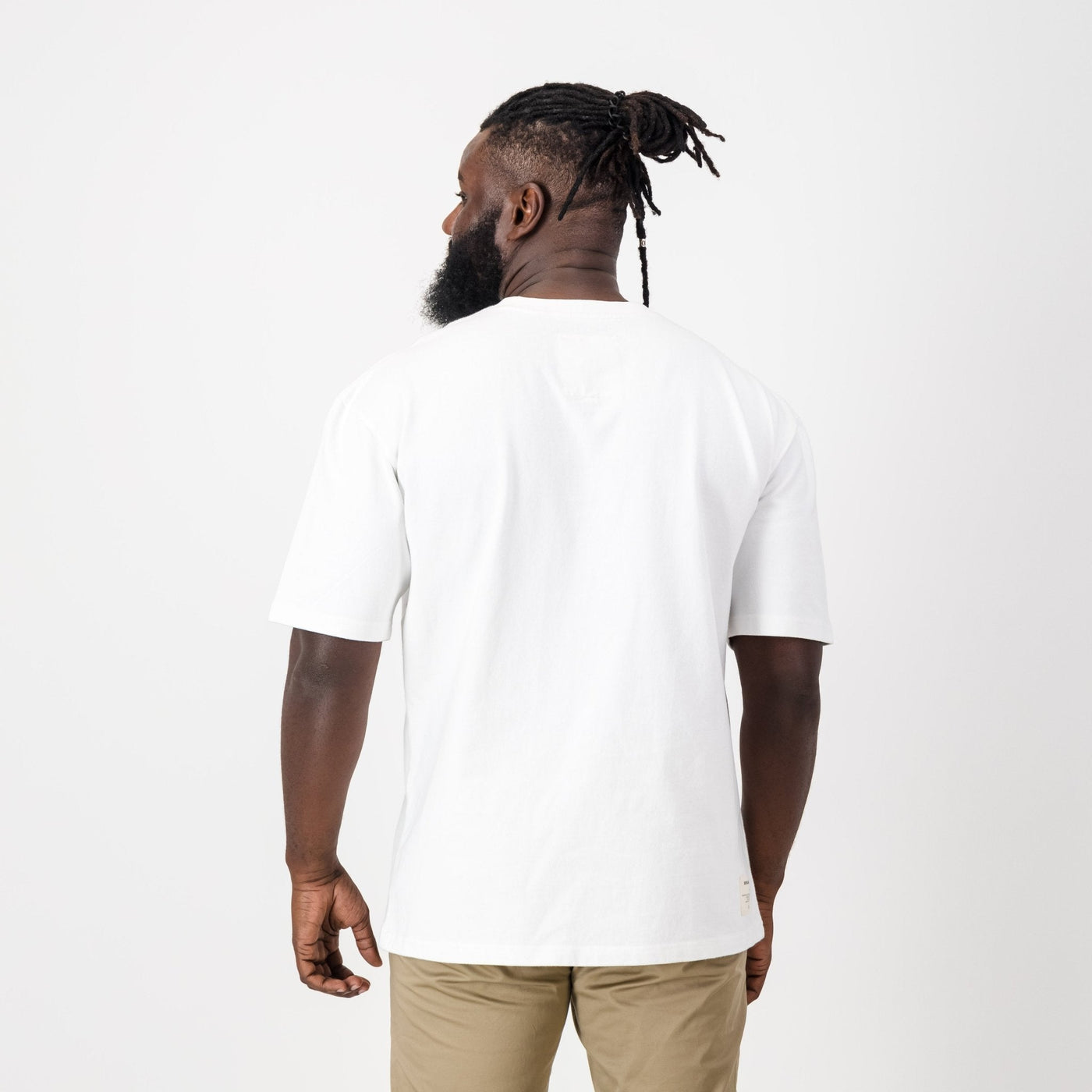 Springboks Official Rugby Fan Crew Tee - White Heavyweight Cotton Comfort