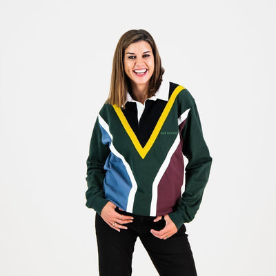 Premium South African Rugby Jersey: Green & Gold Heavyweight Cotton Comfort