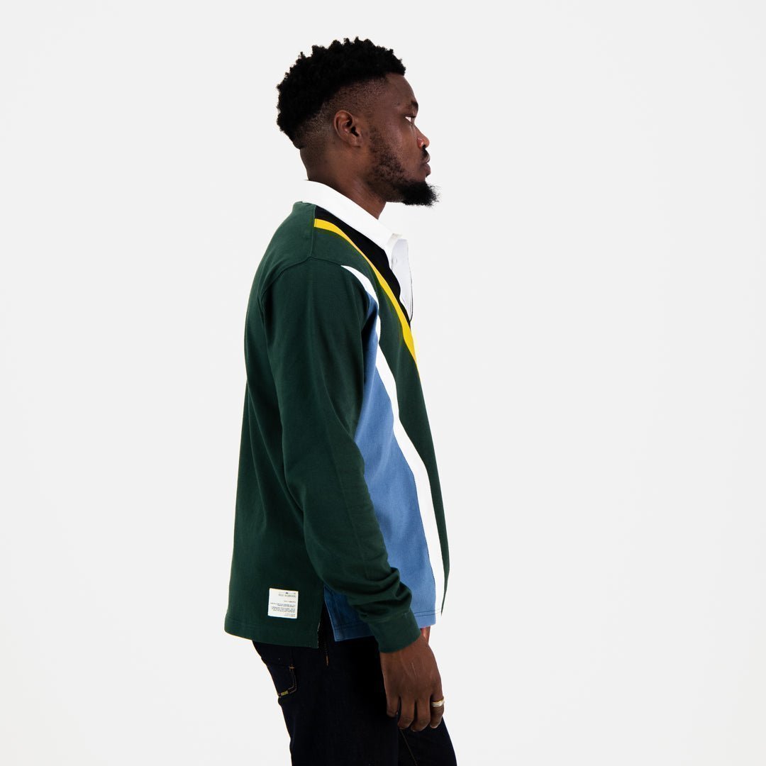 Premium South African Rugby Jersey: Green & Gold Heavyweight Cotton Comfort