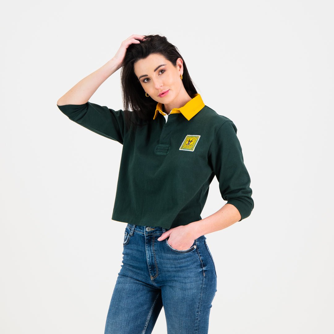 Classic South African Supporters 3/4 Sleeve Rugby Jersey - Premium Cotton Design