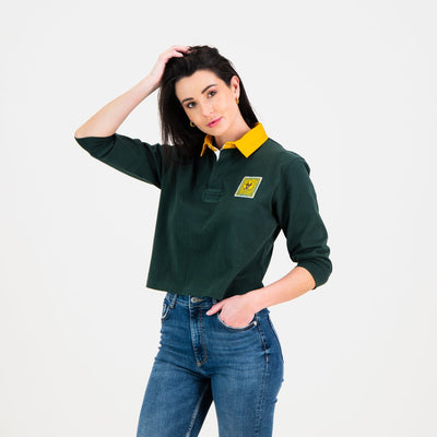 Classic South African Supporters 3/4 Sleeve Rugby Jersey - Premium Cotton Design