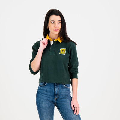 Classic South African Supporters 3/4 Sleeve Rugby Jersey - Premium Cotton Design