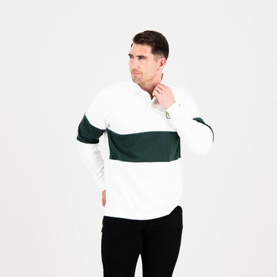 Premium Cotton South African Rugby Supporters Long Sleeve Jersey White