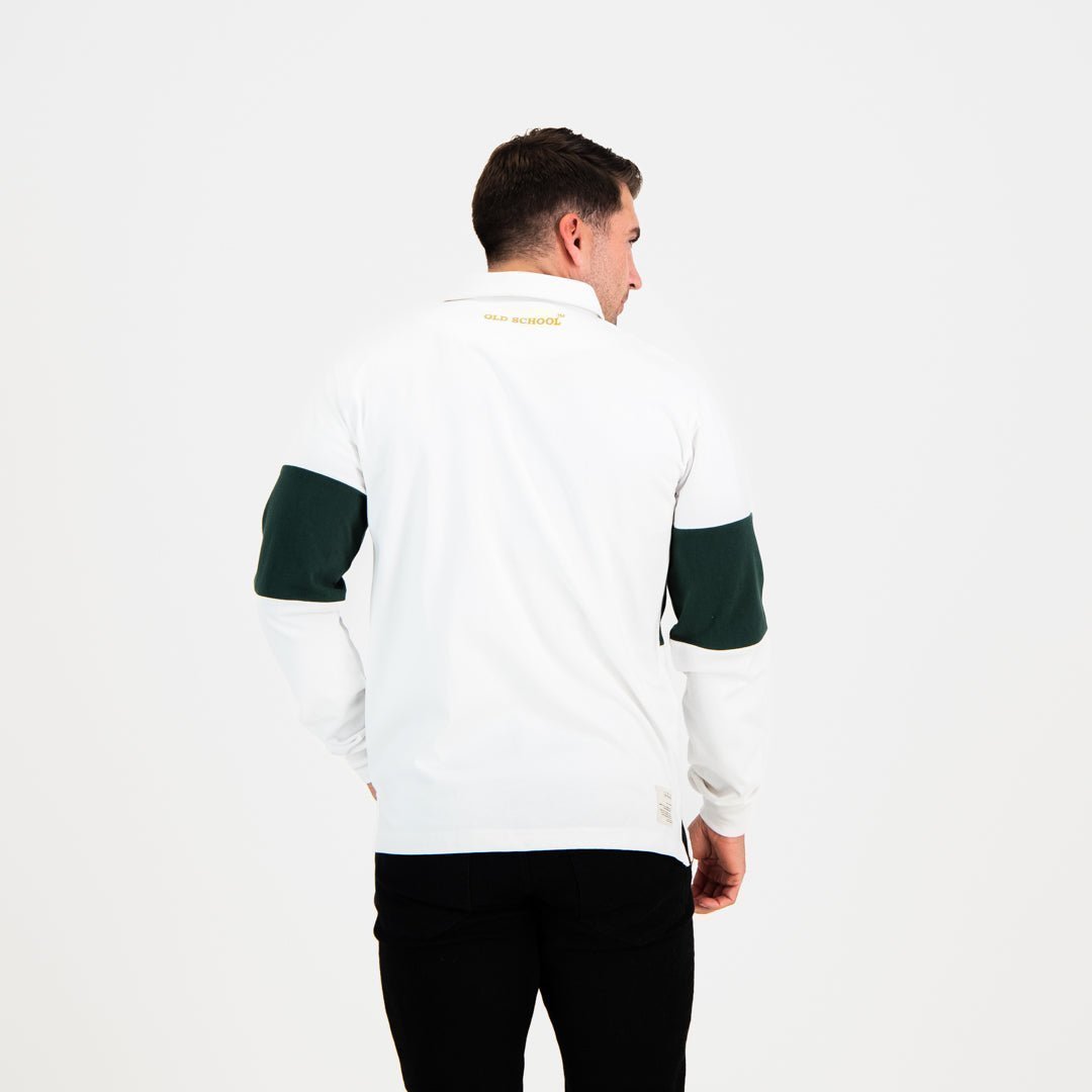 Premium Cotton South African Rugby Supporters Long Sleeve Jersey White