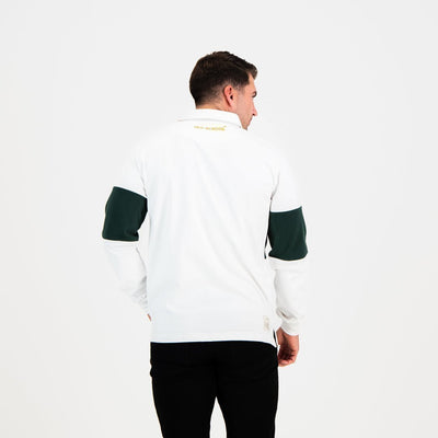 Premium Cotton South African Rugby Supporters Long Sleeve Jersey White