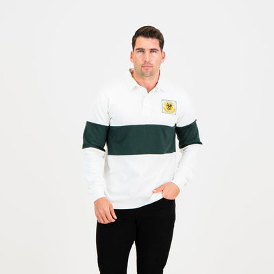Premium Cotton South African Rugby Supporters Long Sleeve Jersey White