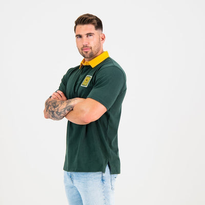 Classic South African Supporters Rugby Jersey - Pure Cotton, Green & Gold Fanwear