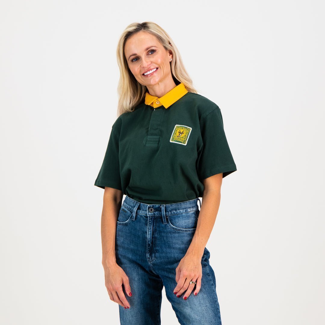 Classic South African Supporters Rugby Jersey - Pure Cotton, Green & Gold Fanwear