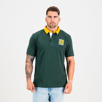 Classic South African Supporters Rugby Jersey - Pure Cotton, Green & Gold Fanwear