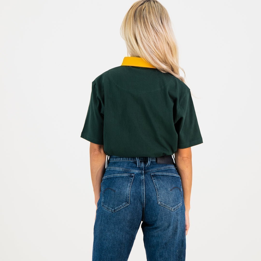 Classic South African Supporters Rugby Jersey - Pure Cotton, Green & Gold Fanwear