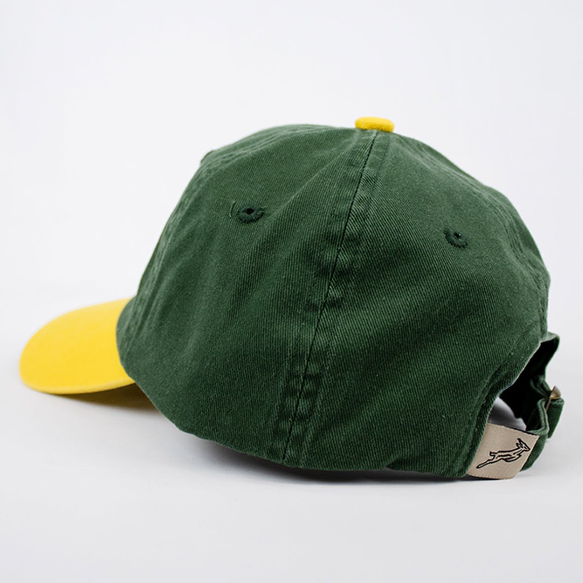 Springboks Two-Tone Dad Cap: Embroidered Rugby Ball, Adjustable Cotton Twill Design