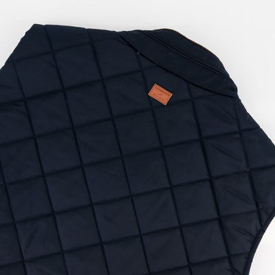 Springboks Barbour Navy Diamond Quilted Gilet Vest Lightweight Warm Pockets