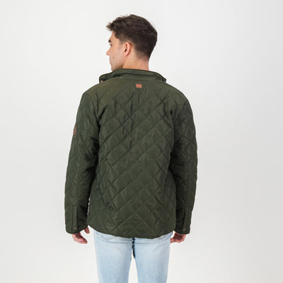 Springboks Forest Green Barbour Style Quilted Jacket: Warm, Durable, Classic Design