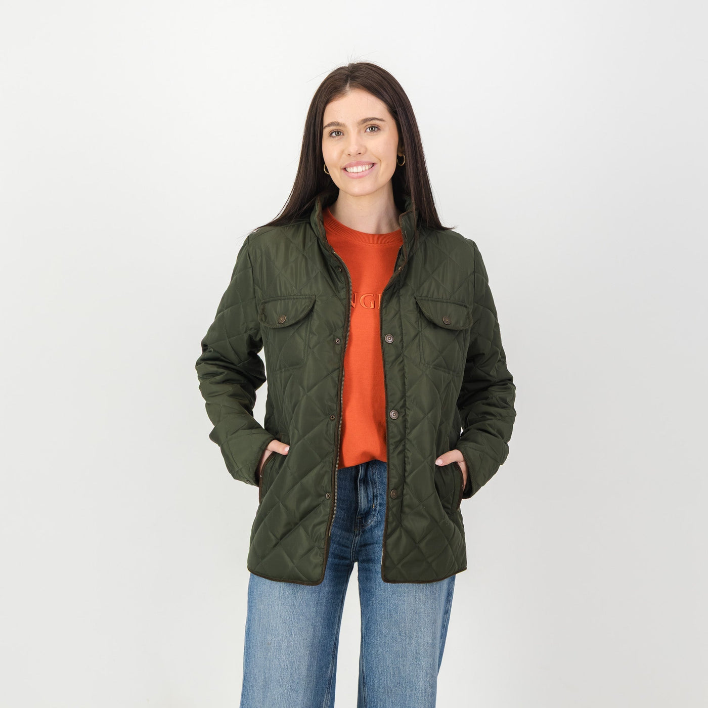 Springboks Forest Green Barbour Style Quilted Jacket: Warm, Durable, Classic Design