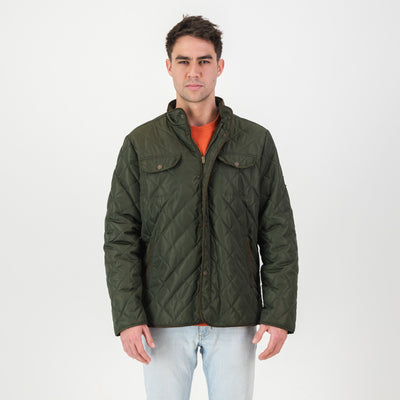 Springboks Forest Green Barbour Style Quilted Jacket: Warm, Durable, Classic Design