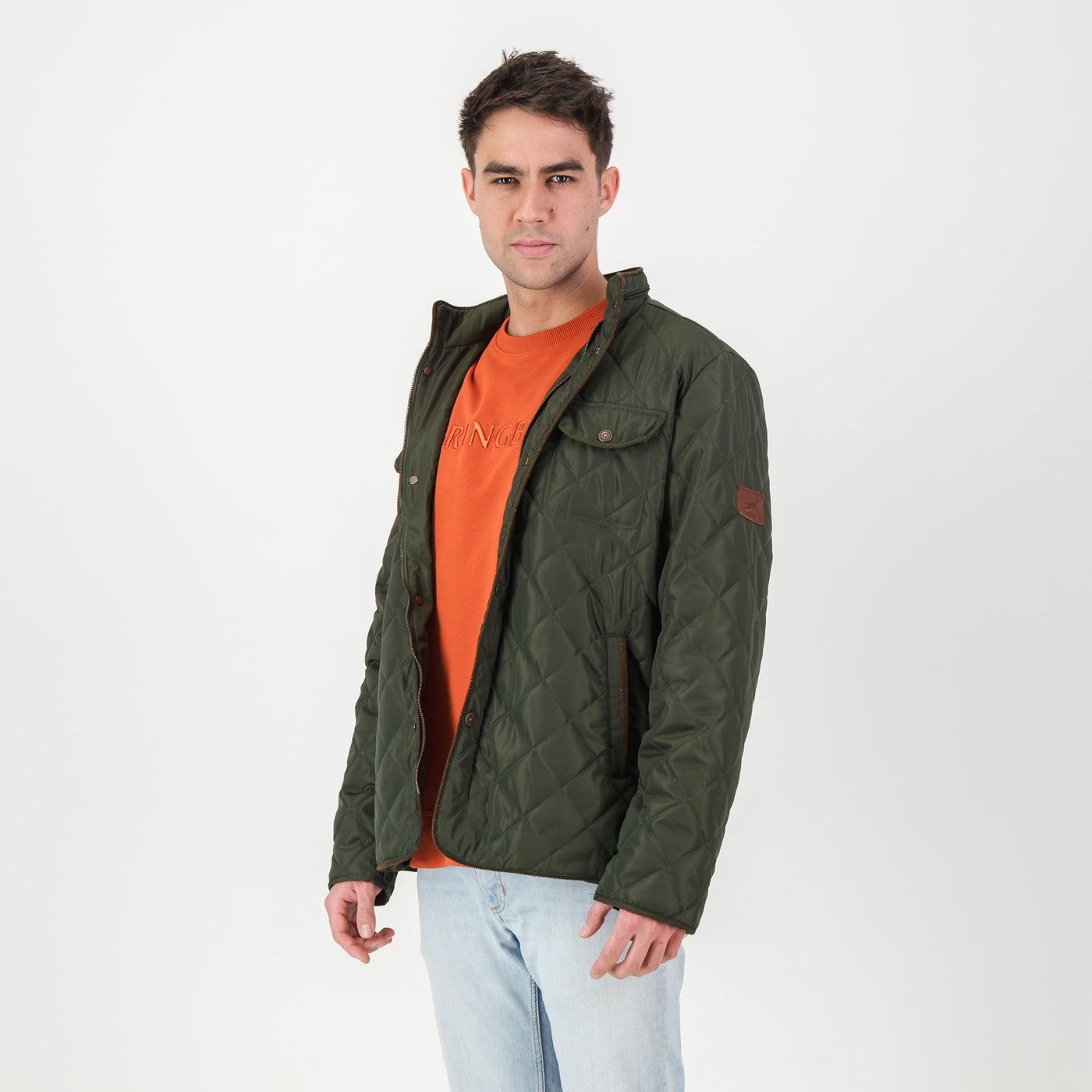 Springboks Forest Green Barbour Style Quilted Jacket: Warm, Durable, Classic Design