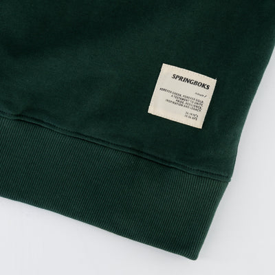 Springboks Classic Hoop Quarter Zip: Premium Cotton Terry, Embroidered Rugby Fan Sweatshirt