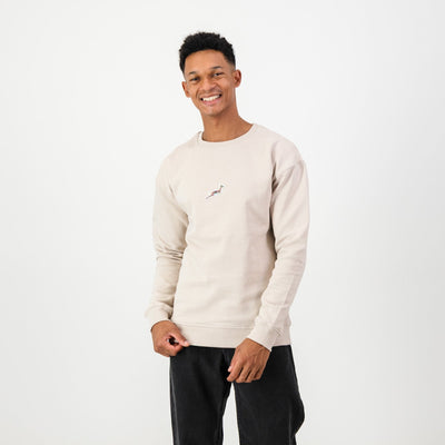 Springboks Colour Pop Ivory Sweatshirt: Premium Cotton Terry, Embroidered Rugby Fan Gear