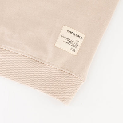 Springboks Colour Pop Ivory Sweatshirt: Premium Cotton Terry, Embroidered Rugby Fan Gear