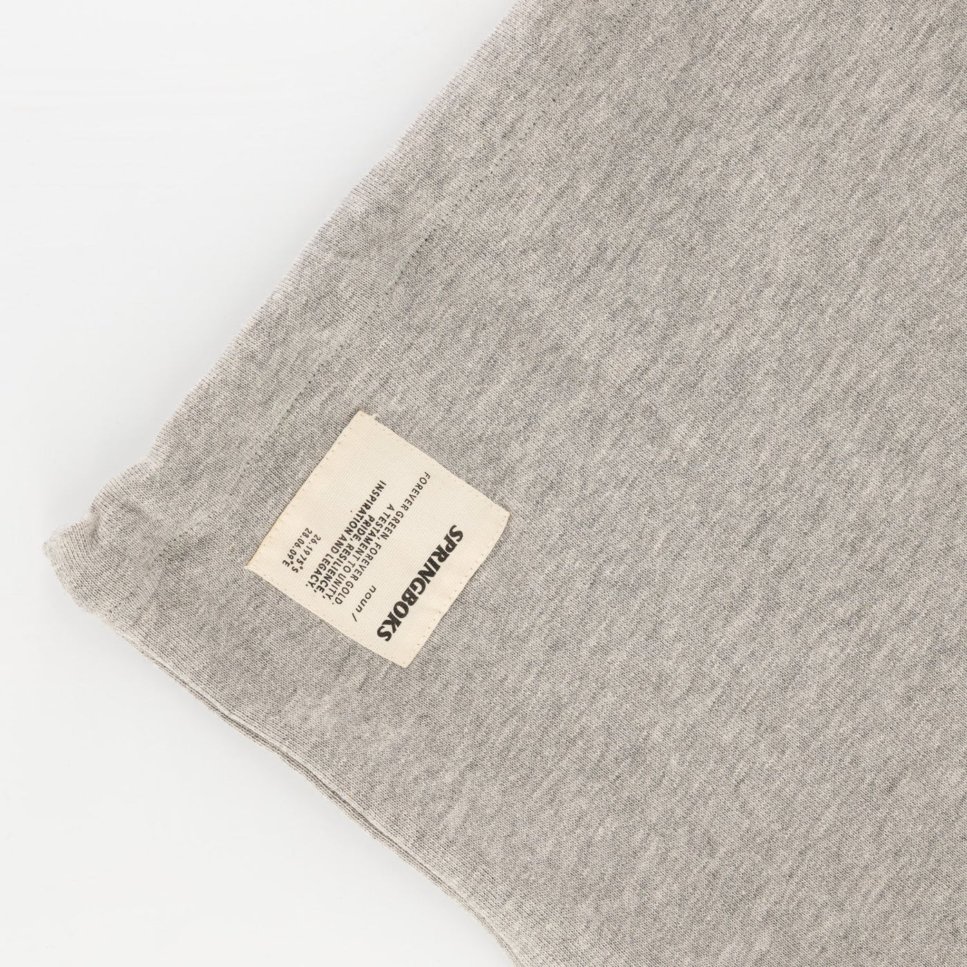Springboks Ladies Heavyweight Cotton Cropped Crewneck Sweatshirt Light Grey Melange