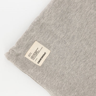 Springboks Ladies Heavyweight Cotton Cropped Crewneck Sweatshirt Light Grey Melange