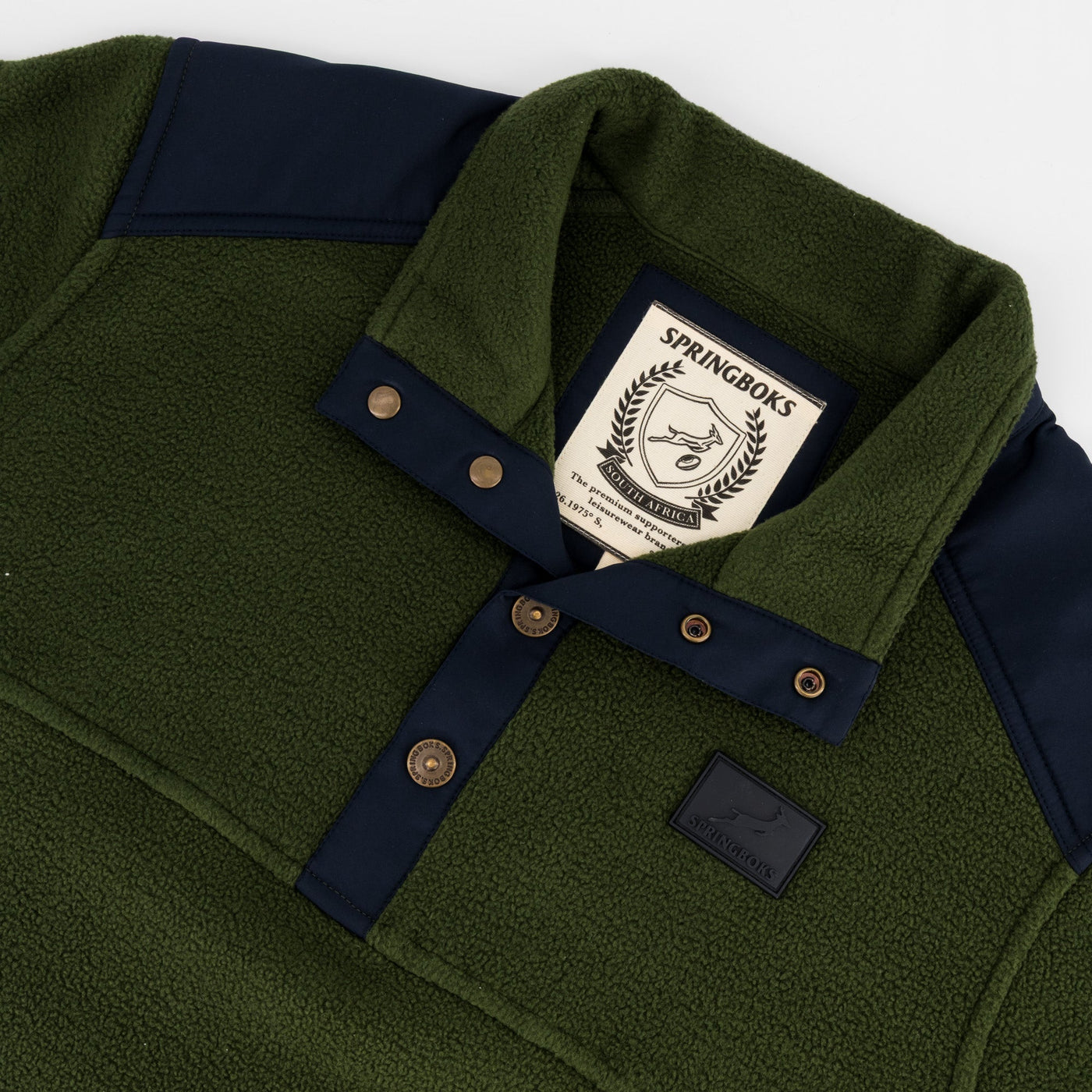 Springboks Rugby Fleece Quarter Button Pullover - Warm, Iconic, Comfortable Fan Gear