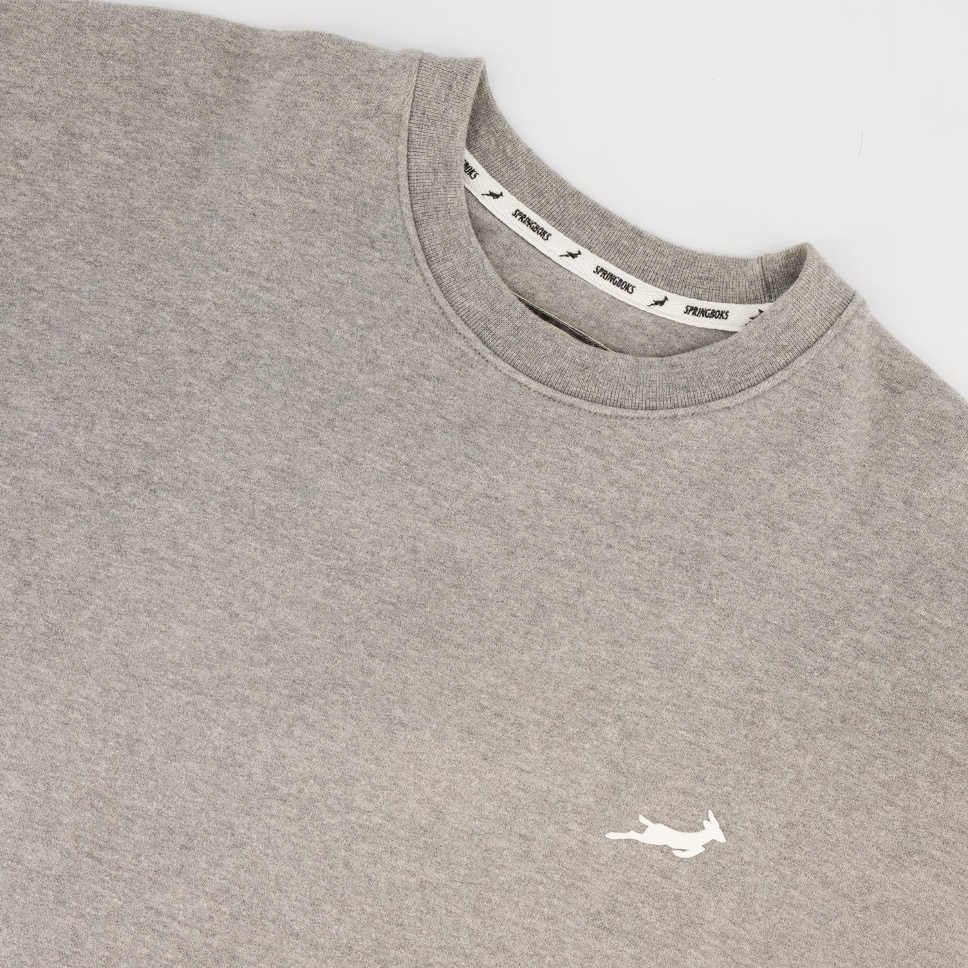 Premium Springboks HS Small Logo Light Grey Melange Crew Sweatshirt