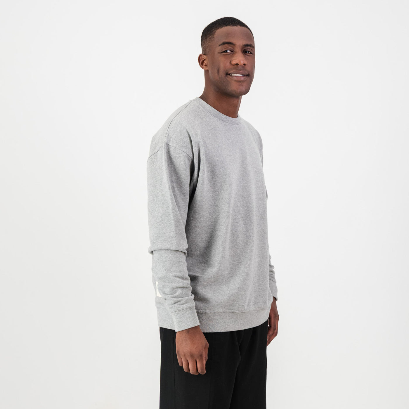 Premium Springboks HS Small Logo Light Grey Melange Crew Sweatshirt