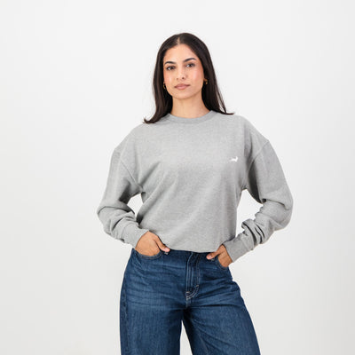 Premium Springboks HS Small Logo Light Grey Melange Crew Sweatshirt