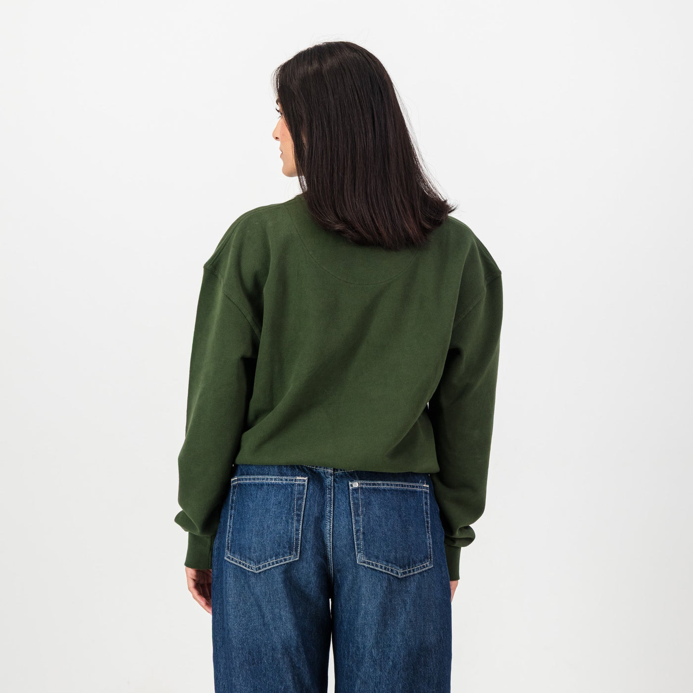 Springboks Rugby Military Olive Crewneck Sweatshirt - Ultra-Soft French Terry Embroidered Logo