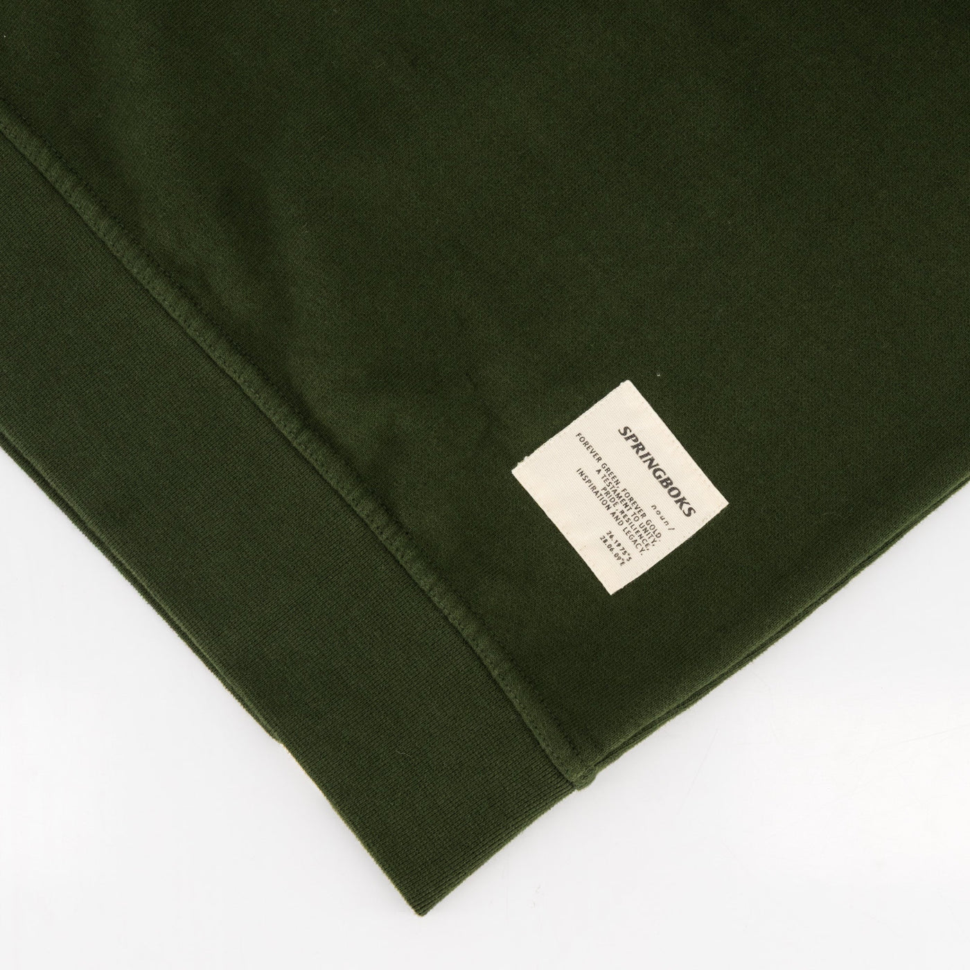 Springboks Rugby Military Olive Crewneck Sweatshirt - Ultra-Soft French Terry Embroidered Logo