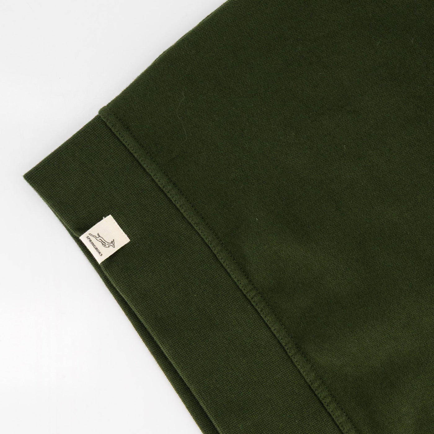 Springboks Rugby Military Olive Crewneck Sweatshirt - Ultra-Soft French Terry Embroidered Logo