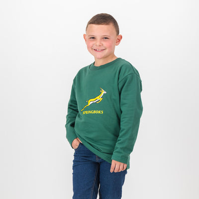 Cozy Springboks Kids OS Green Fleece Sweatshirt: Soft, Warm, Iconic Rugby Fanwear
