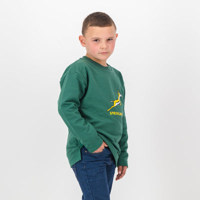 Cozy Springboks Kids OS Green Fleece Sweatshirt: Soft, Warm, Iconic Rugby Fanwear