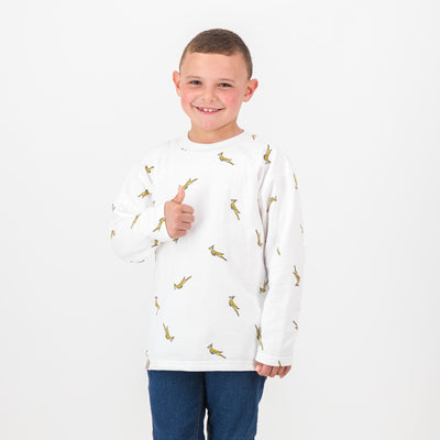 Springboks Kids Bokkies White Fleece Sweatshirt: Cozy, Warm Rugby Fan Gear