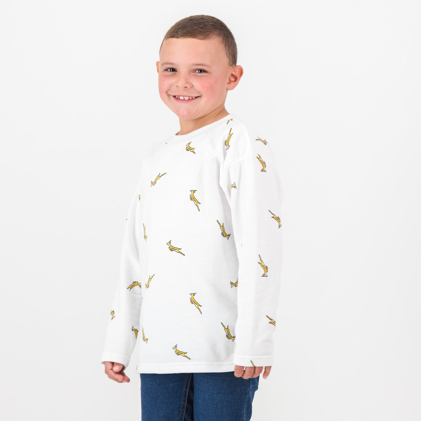 Springboks Kids Bokkies White Fleece Sweatshirt: Cozy, Warm Rugby Fan Gear