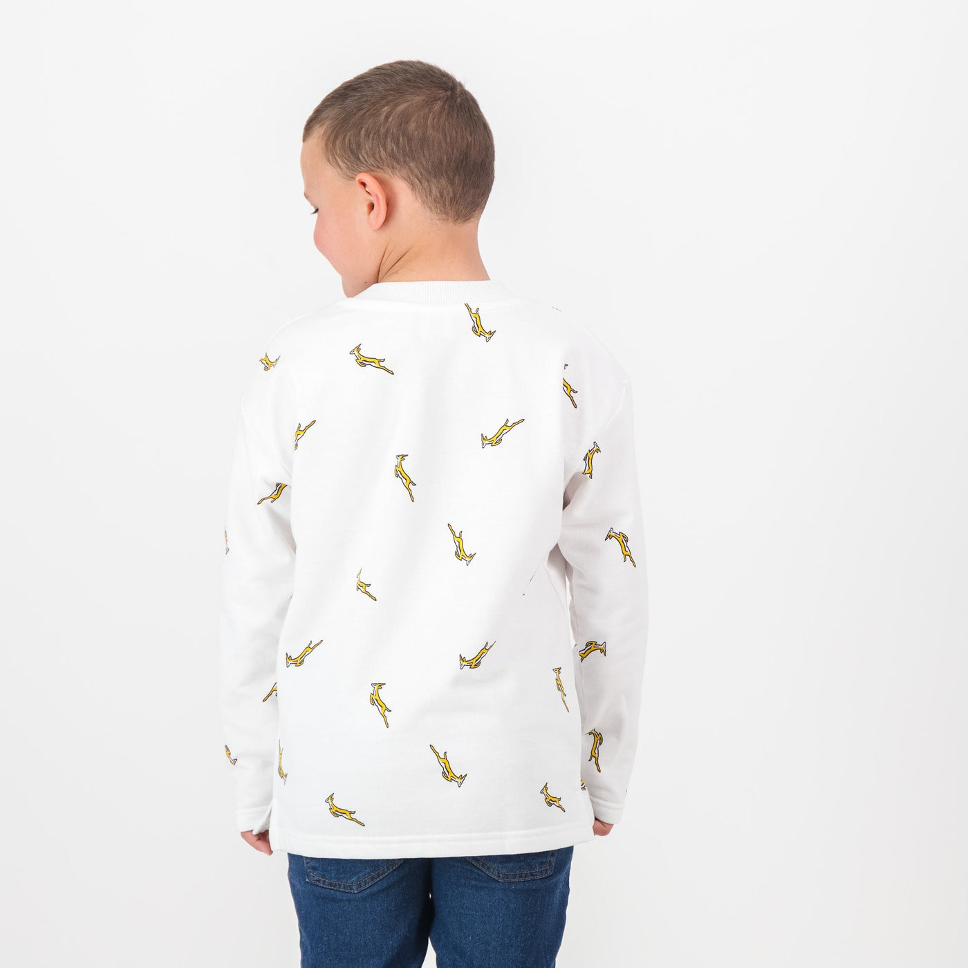 Springboks Kids Bokkies White Fleece Sweatshirt: Cozy, Warm Rugby Fan Gear